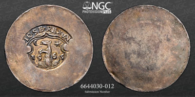 HUNGRIA. PRINCESAS DA TRANSILVANIA.NGC AU-58 
Jo&atilde;o II Sigismundo, 1559-1571. thaler uniface 