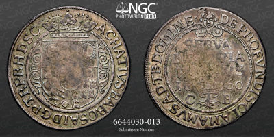 HUNGRIA, TRANSILV&Acirc;NIA. Thaler 1660 NGC VF-30 
Achatius Barcsay (1659-1660) 
Anv: 