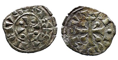 Portugal D. Sancho II - Dinheiro Bolh&atilde;o - Mbc - AG: 02.02 Peso 0.81g A: . REX SANCIVS R: PO . 