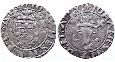 Portugal D. Jo&atilde;o II - Vintem Lisboa - Prata - Mbc- AG: 14.09 Peso 1.68g A: IOHANES : II : R : P 