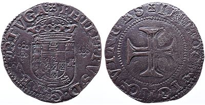 Portugal D. Filipe I -Tost&atilde;o Lisboa - Prata - Mbc- AG: 15.10 Peso 7.30g A: PHILIPPVS . D . G . 