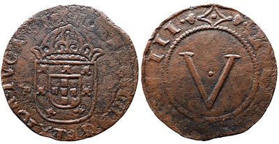 Portugal D. Jo&atilde;o IV - V Reis Cobre - Bc+ AG: 06.01 Peso 17.20g A: IOANNES IIII D G REX 