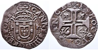 Portugal D. Jo&atilde;o IV - Tost&atilde;o 1641 - Prata - Mbc+ AG: 68.04 Peso 6.03g A: IOANNES IIII D G REX 