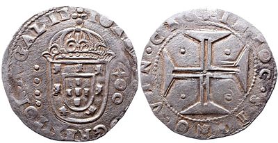 Portugal D. Jo&atilde;o IV - Cruzado Lisboa - Prata - Mbc AG: 97.04 Peso 22.58g A: IOANNES IIII D G 