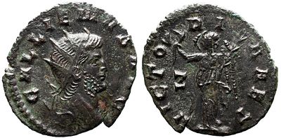 Imperio Romano GALIENUS (253-268). Antoniniano. Roma Obv: GALLIENVS AVG, cabe&ccedil;a radiada para a 