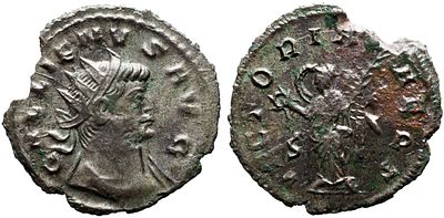 Imperio Romano GALIENUS (253-268). Antoniniano. Roma. Obv: GALLIENVS AVG. Irradie a cabe&ccedil;a para 