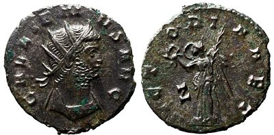 Imperio Romano GALIENUS (253-268). Antoniniano. Roma. Obv: GALLIENVS AVG. Irradie a cabe&ccedil;a para 