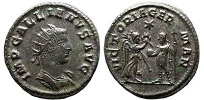 Imperio Romano GALIENUS (253-268). Antoniniano. Antioquia. Obv: IMP GALLIENVS AVG, busto 