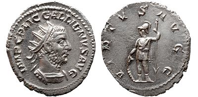 Imperio Romano GALIENUS (253-268). Antoniniano. Roma. Obv: IMP CP LIC GALLIENVS PF AVG. Busto 