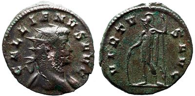 Imperio Romano GALIENUS (253-268). Antoniniano. Mediolano. Obv: GALLIENVS AVG. Busto retratado 