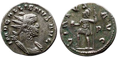 Imperio Romano GALIENUS (253-268). Antoniniano. Roma. Obv: GALLIENVS AVG. Busto retratado e com 