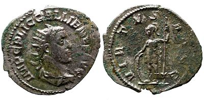 Imperio Romano GALIENUS (253-268). Antoniniano. Roma. Obv: IMP CP LIC GALLIENVS AVG. Busto 