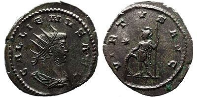 Imperio Romano GALIENUS (253-268). Antoniniano. Antioquia. Obv: GALLIENVS AVG. Busto irradiado 