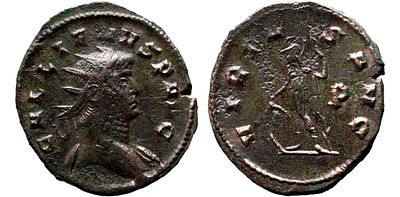 Imperio Romano GALIENUS (253-268). Antoniniano. Mediolano. Obv: IMP GALLIENVS AVG GER. Busto 
