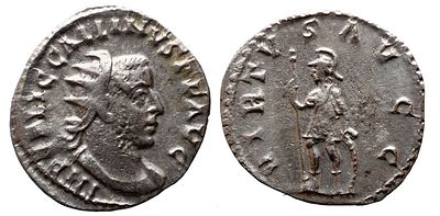 Imperio Romano GALIENUS (253-268). Antoniniano. Roma. Obv: IMP CP LIC GALLIENVS PF AVG. Busto 