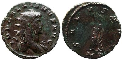 Imperio Romano GALIENUS (253-268). Antoniniano. Mediolano. Obv: IMP GALLIENVS AVG. Busto 