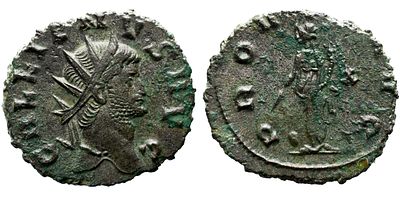 Imperio Romano GALIENUS (253-268). Antoniniano. Roma. Obv: GALLIENVS AVG. Irradie a cabe&ccedil;a para 