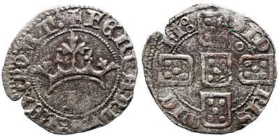 D. Fernando I - Pilarte - Porto - Bolh&atilde;o - BC+ - AG:08.02 Peso 1,2g A: FERNANDVS . REX . PORT . 