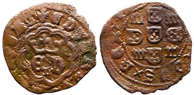 D. Duarte I - Real Preto - Bolh&atilde;o - Lisboa - Bc+ - AG 02.08 : Peso 1,9g A: EDVARDVS REX PORT R: 