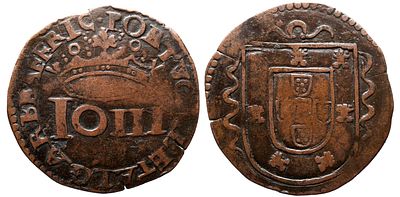 D. Jo&atilde;o III - 3 Reais - AE - Mbc+ - AG: 13.04 Var. Peso 5g Ex Cole&ccedil;&atilde;o Jorge Dickson 
A: 