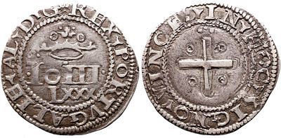 D. Jo&atilde;o III - Real Portugu&ecirc;s Dobrado - Prata - Mbc+ AG: 90.19 Peso 6.84g 
A: REX + PORTVGALIE 