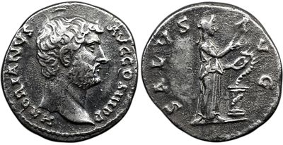 Roman Imperial Hadrian. AD 117-138. AR Denarius , 2,90 g. Rome mint. Struck AD 133-circa 135. 