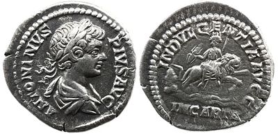 Roman Imperial CARACALLA. 198-217 AD. AR Denarius , 3.41 g. Rome mint. Struck 203 AD. ANTONINVS 