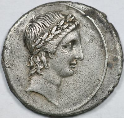 Roman Imperatorial Octavian AR Denarius. Italian mint (Rome?), autumn 30 - summer 29 BC. 