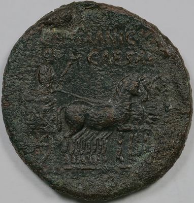 Roman Imperial Germanicus (father of Caligula) &AElig; Dupondius. Rome, AD 37-41. GERMANICVS CAESAR 