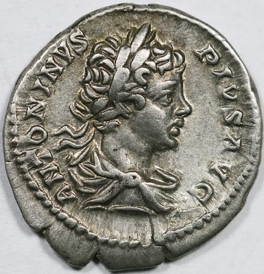 Roman Imperial Septimius Severus, 193-211. AR Denarius, mule: reverse of Caracalla. Rome, AD 