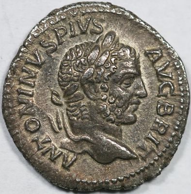 Roman Imperial Caracalla. Denarius; 198-217 AD, Rome, 211 AD, Denarius, . BM-3A, p. 419. 