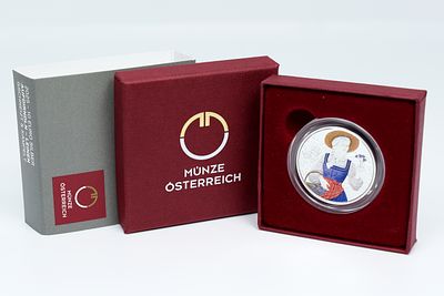 &Aacute;ustria 10 Euro 2025 'Linen' Prata Proof