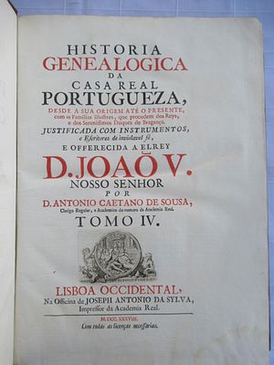 Geanealogical History of the Portuguese Royal House. Genealogical History of the Portuguese 