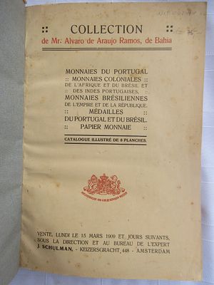 Collection of Mr. Alvaro de Araujo Ramos, from Bahia. Collection de Mr. Alvaro de Araujo Ramos 