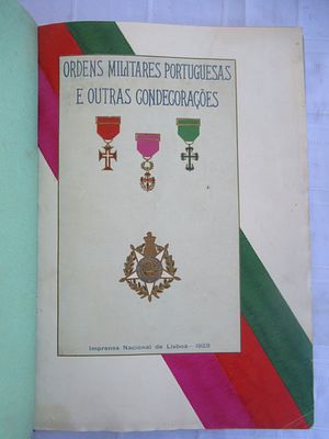 Portuguese Military Orders and Other Decorations Olímpio de Melo National Press of Lisbon, 1923 