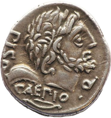 Roman Republic L. Calpurnius Piso Caesoninus and Q. Servilius Caepio. 100 BC. AR Denarius 