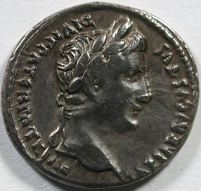 Roman Imperial Augustus. 27 BC-AD 14. AR Denarius , 3.70 g. Lugdunum (Lyon) mint. Struck 2 