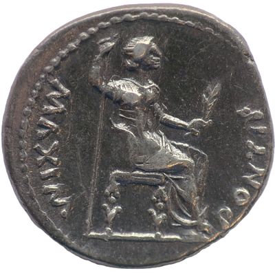 Roman Imperial Tiberius AR Denarius Lugdunum, 14-37 AD Ric 30; RSC 16a, BMC 48. MBC