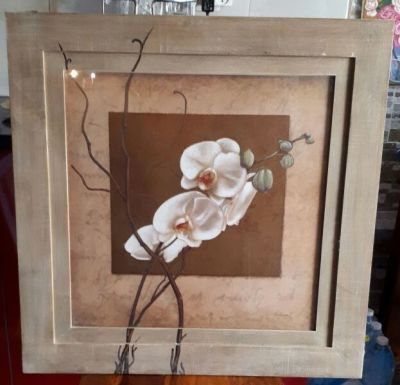 אמן לא מזוהה - הדפס עם המשך הציור בשמן על המסגרת 52x72 ס"מ