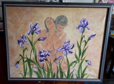 אמן לא מזוהה - שמן על בד 70x88 ס"מ