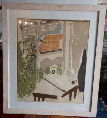 ליליאן קלאפיש (1933) - ליטוגרפיה חתומה בעפרון 50x63 ס"מ