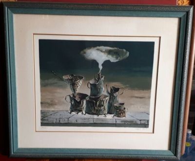 יוסל ברגנר - ליטוגרפיה חתומה בעפרון 30x35 ס"מ