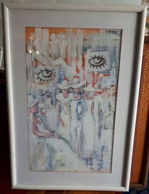 אמן לא מזוהה - טכניקה מעורבת על קרטון 40x64 ס"מ