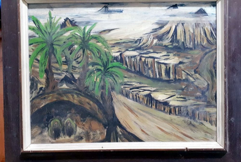 35. מקורי אמן לא מזוהה שמן על לוח נוף 30X40