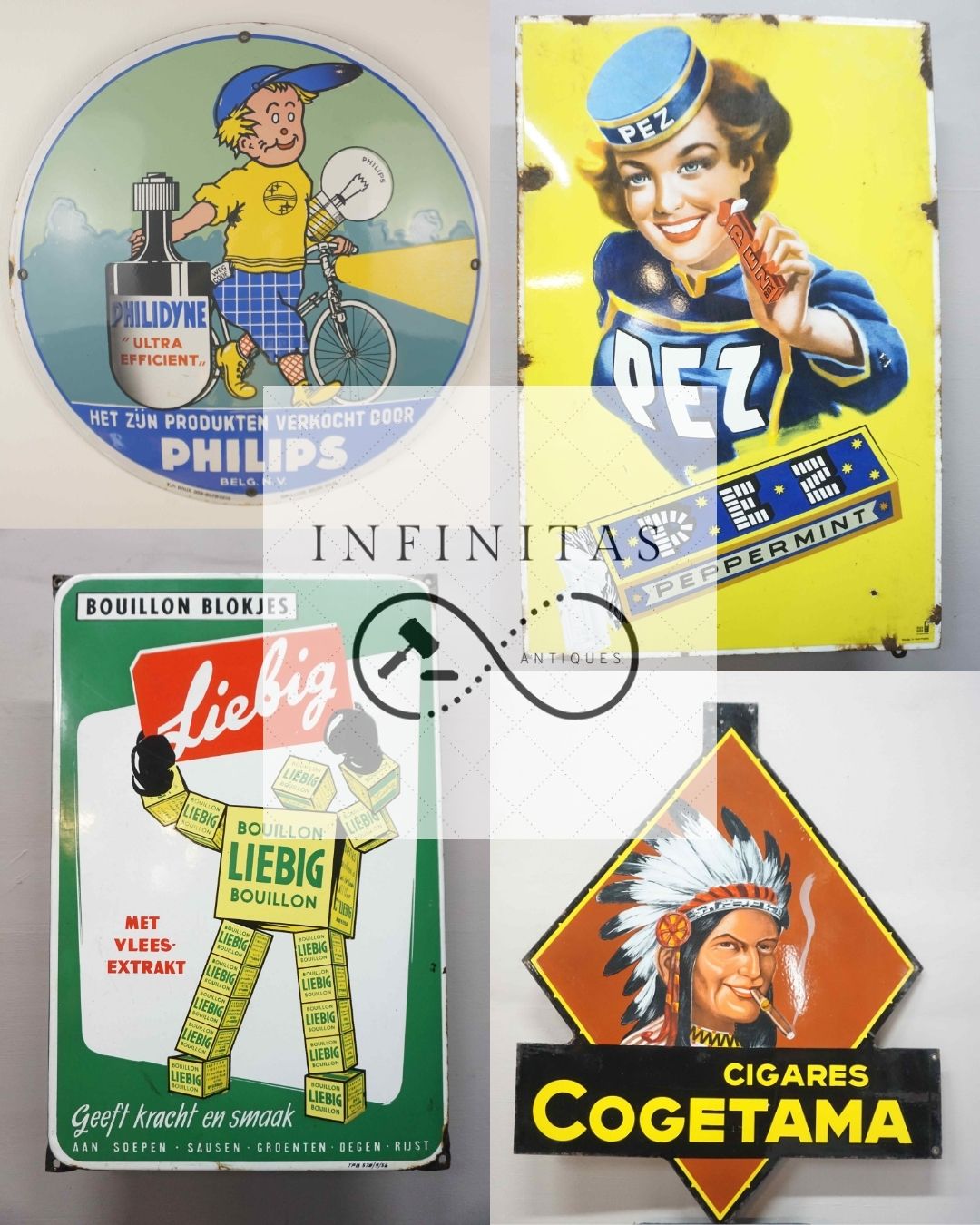 Infinitas-Antiques | Enamel Signs and Advertising