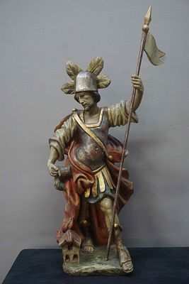 Polychrome sculpture in wood, St. Florian, Austria, 18th H77