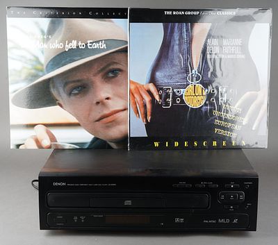 A boxed Denon LA-2300 Multi Laser Disc player (untested) together with a double disk album The 