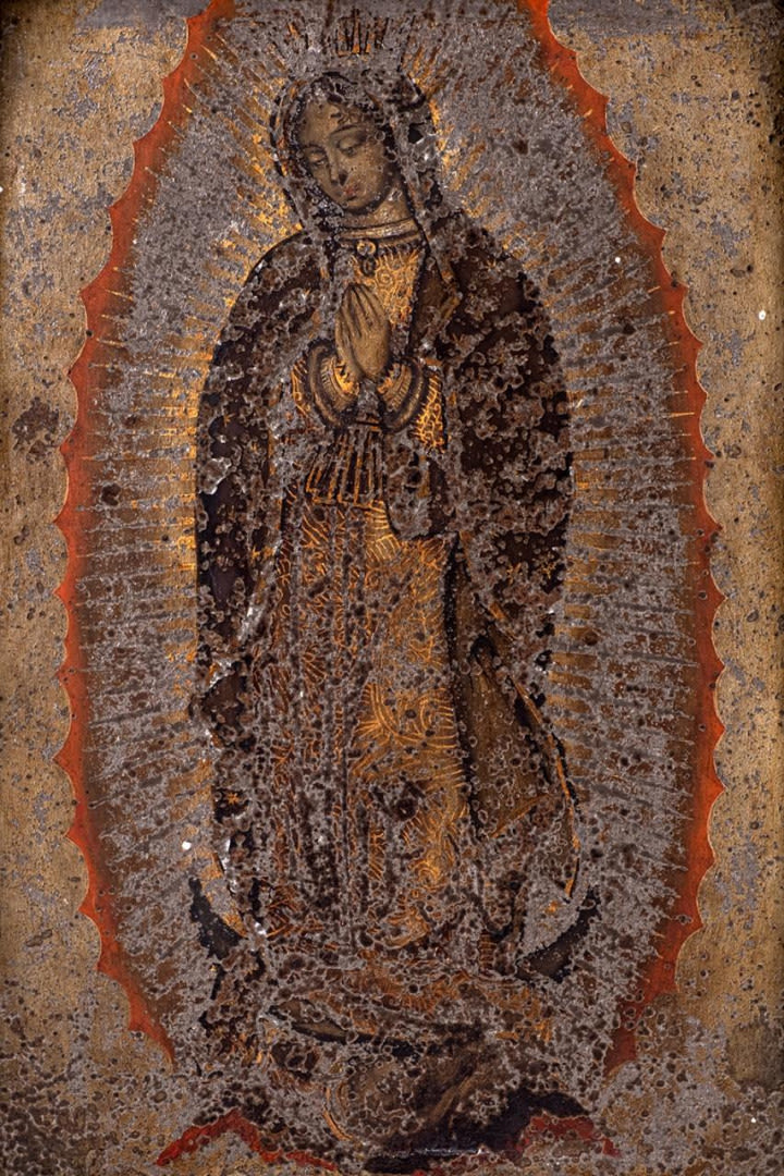ESCUELA MEXICANA, S. XIX - Presenta múltiples pérdidas de capa pictórica. Medidas: 23 x 17 cm 
