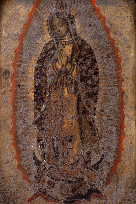 ESCUELA MEXICANA, S. XIX - Presenta múltiples pérdidas de capa pictórica. Medidas: 23 x 17 cm