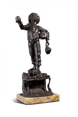 ESCUELA ITALIANA, S. XX - Firmado "S. Anastasio". Medidas: Con peana: 53 x 17 x 22 cm / Sin